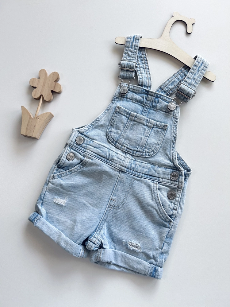 Ogrodniczki jeansowe 92 cm H&M