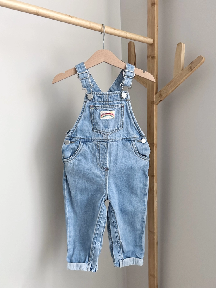 Ogrodniczki jeansowe 86 cm Next Unisex