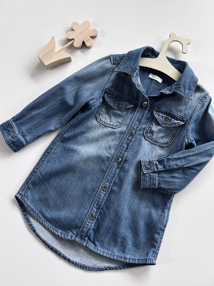 Sukienka jeansowa/ Tunika 86 cm Next