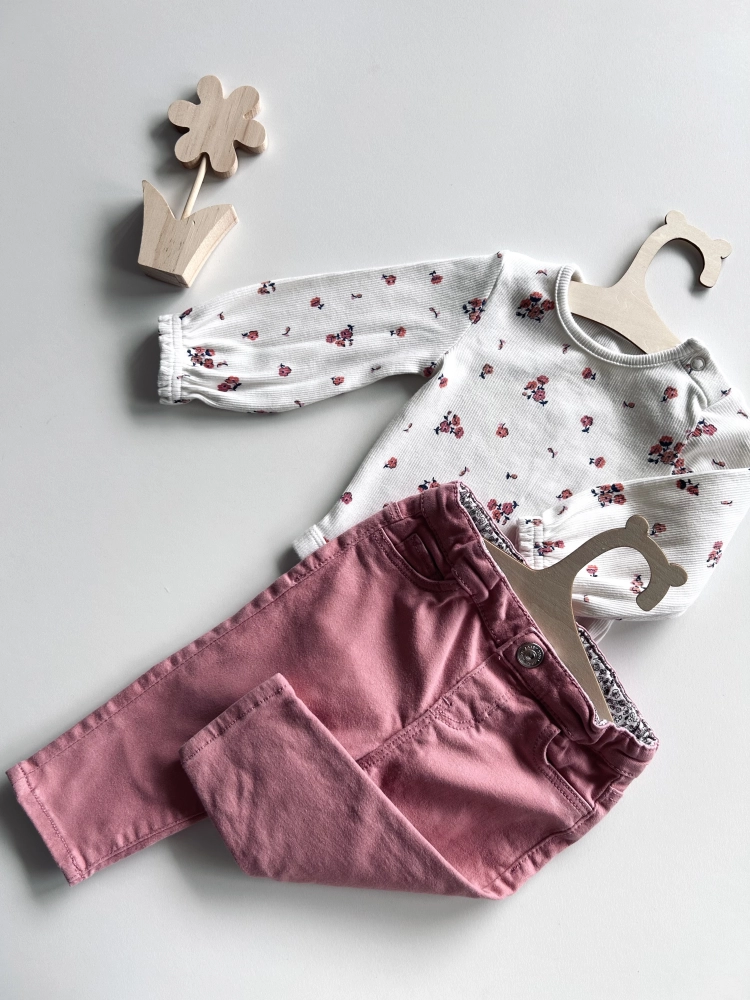 Body, Spodnie jeansowe 68 cm M&S, H&M