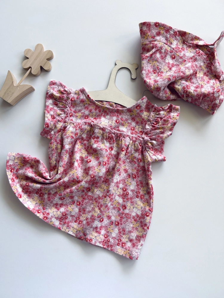 Sukienka, Kapelusz 68-74 cm Tu