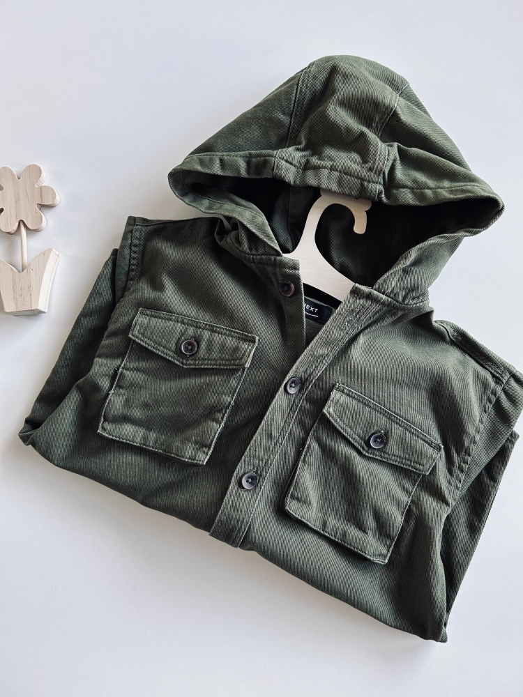 Koszula jeansowa z kapturem 128 cm Next