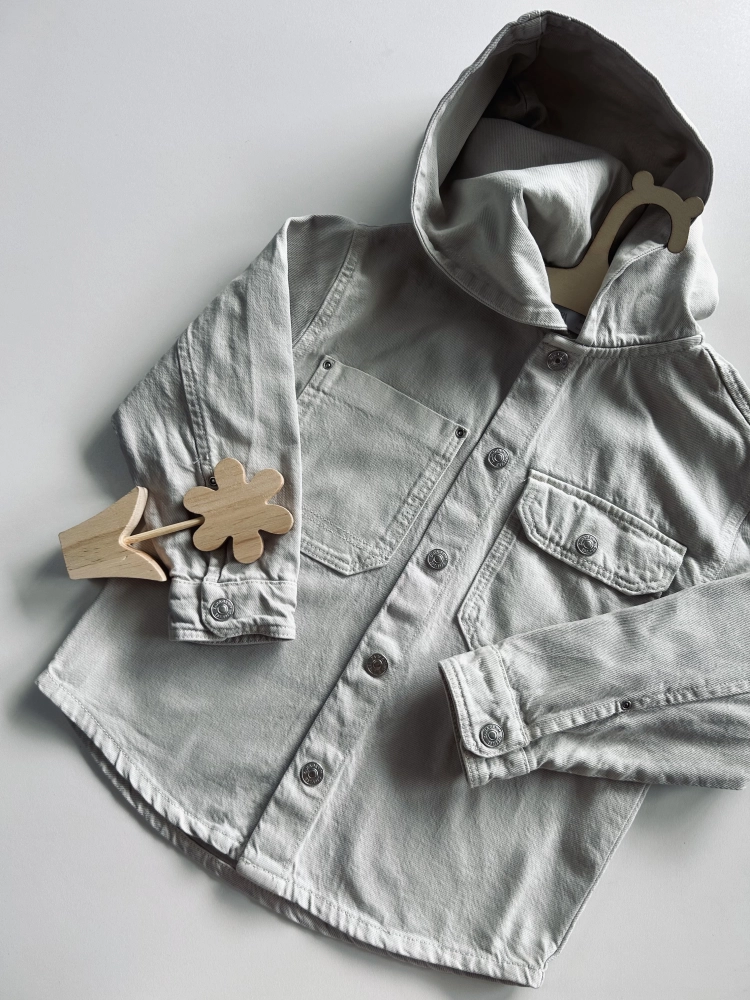 Koszula jeansowa z kapturem 110 cm Zara