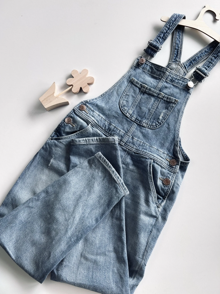 Ogrodniczki jeansowe 128 cm H&M