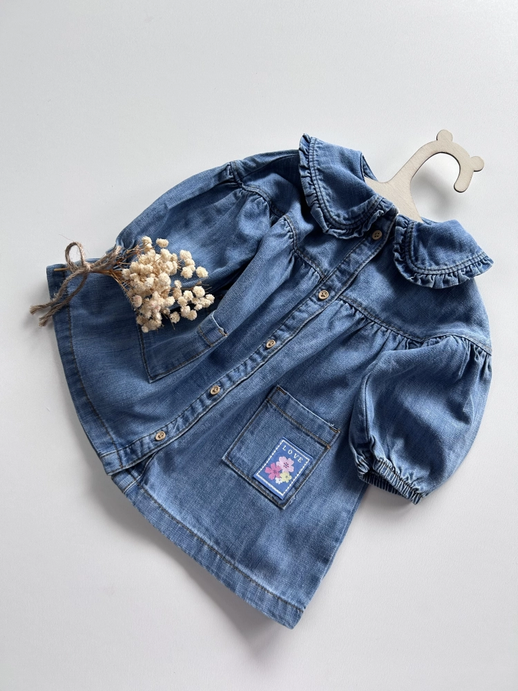 Sukienka jeansowa 62-68 cm M&S