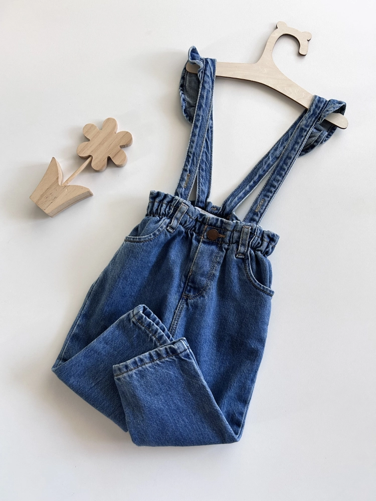 Spodnie jeansowe na szelkach 74 cm Zara