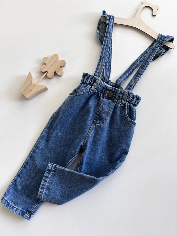 Spodnie jeansowe na szelkach 74 cm Zara