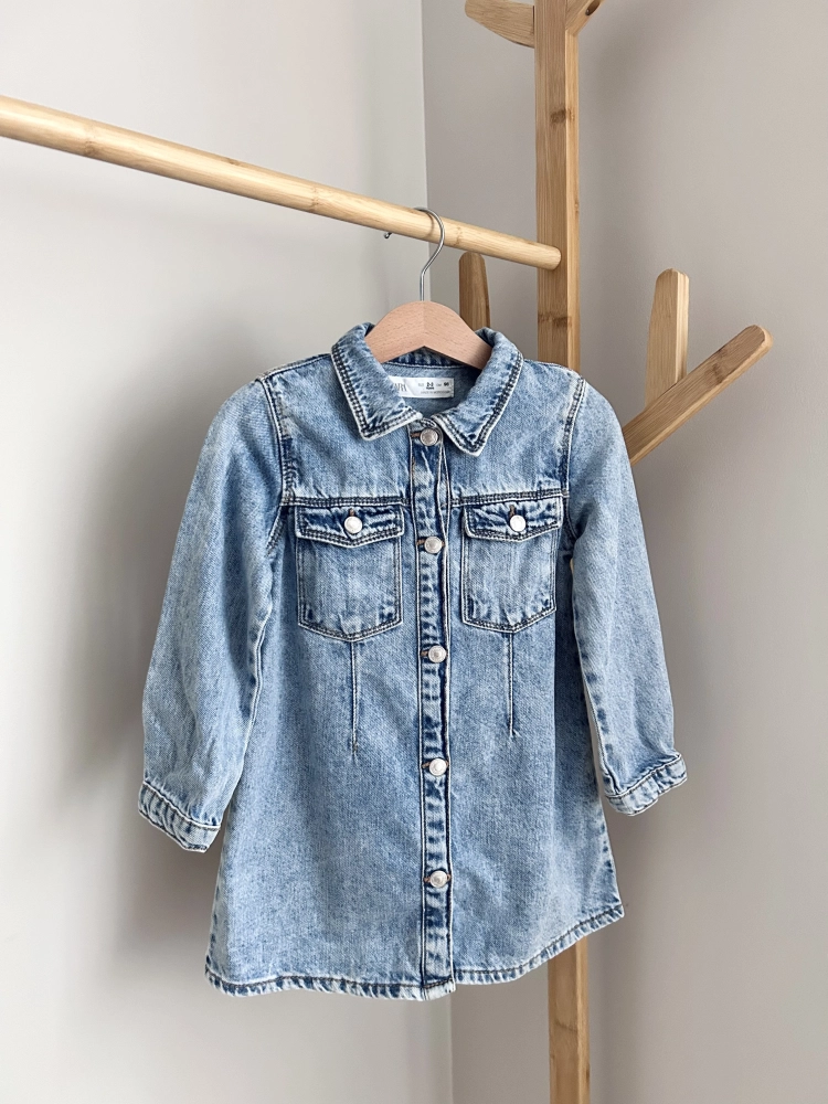 Sukienka jeansowa 98 cm Zara